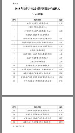 行之喜讯 | 行之成功获评2018年知识产权分析评议服务示范机构